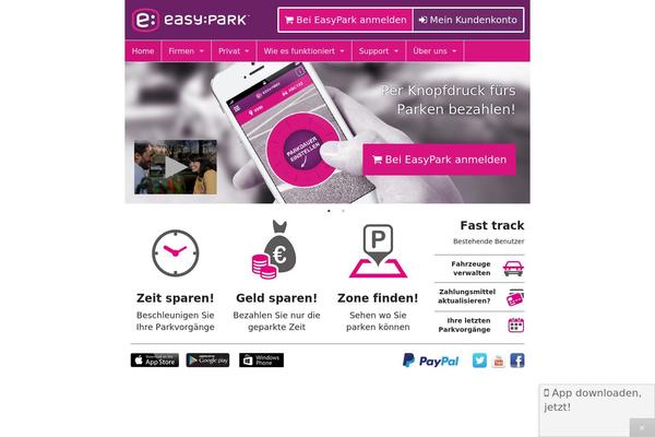 easypark.de site used Easypark_v5_0_8