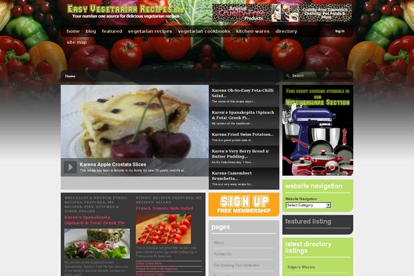 easyvegetarianrecipes.org site used Escene