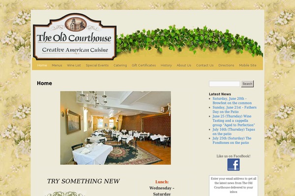 eatatthecourthouse.com site used Courthousetheme