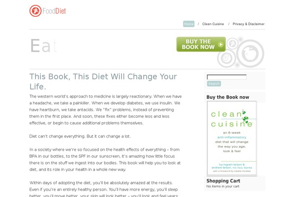 Food and Diet theme site design template sample