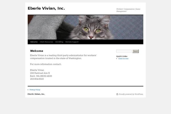 Twenty Ten theme site design template sample