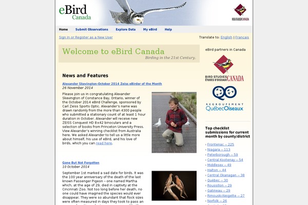 ebird.ca site used Ebirdsimple