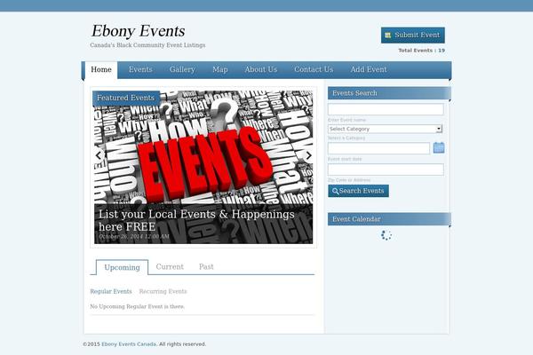 Events theme site design template sample