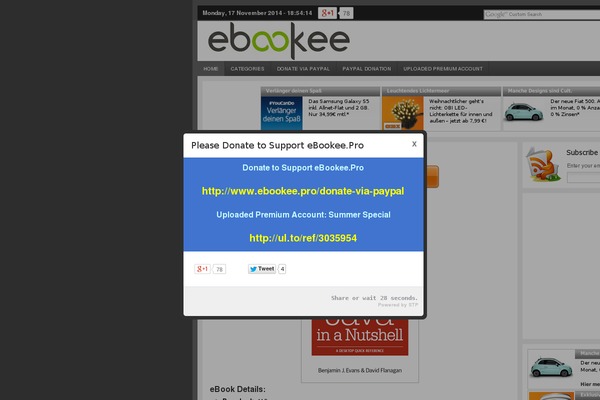 ebookee.pro site used Wp Maganews