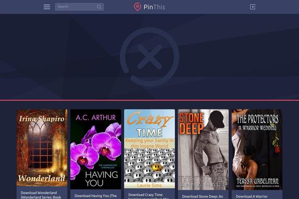 PinThis theme site design template sample