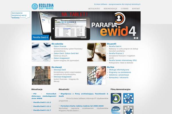 Ecclesia theme site design template sample