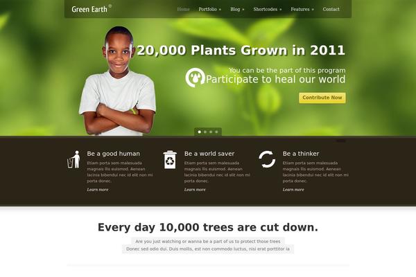 Green Earth 1.07 theme site design template sample