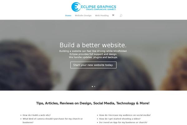 Divi theme site design template sample