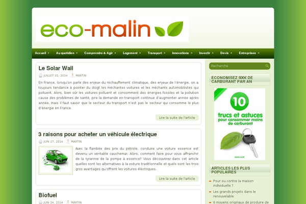 eco-malin.com site used Ecomode