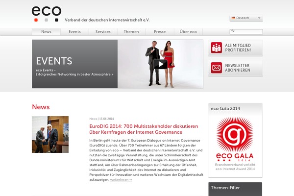 eco.de site used Eco.themenportal