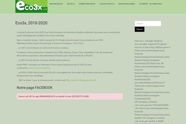 eco3x.fr site used Econature-lite