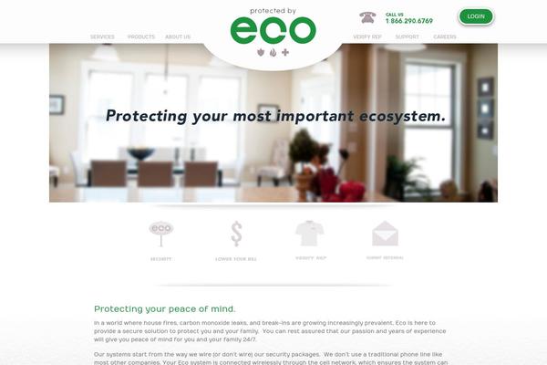 Eco theme site design template sample