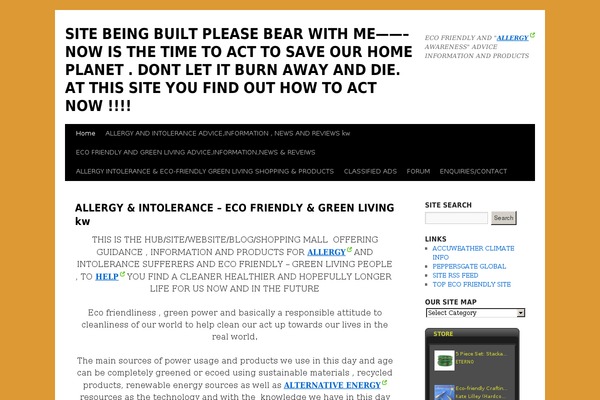 ecofriendly-and-allergy-problem.com site used Twenty Ten