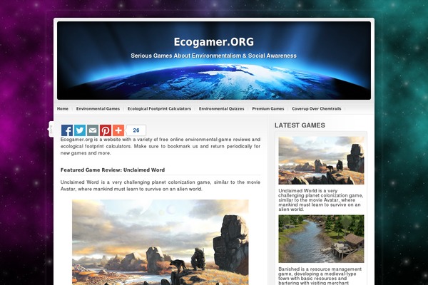 Universe theme site design template sample