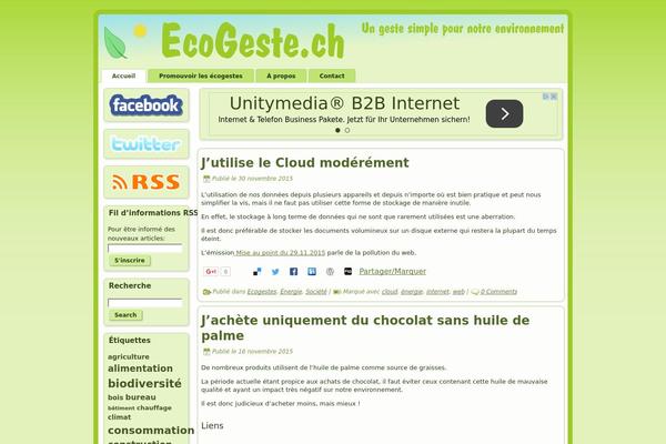 ecogeste.ch site used Ecogeste
