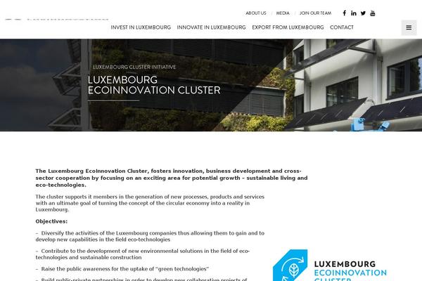 ecoinnovationcluster.lu site used Luxinnovation