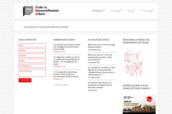 ecoledurenouvellementurbain.com site used Eru-theme-2021