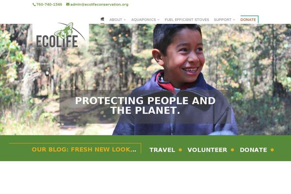 ecolifeconservation.org site used Ecolife-divi-child-theme