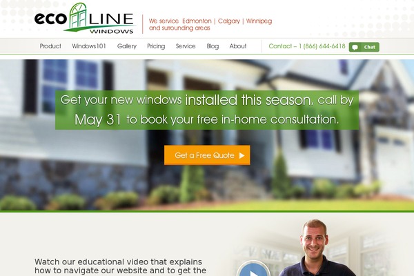 ecolinewindows.ca site used Ecoline