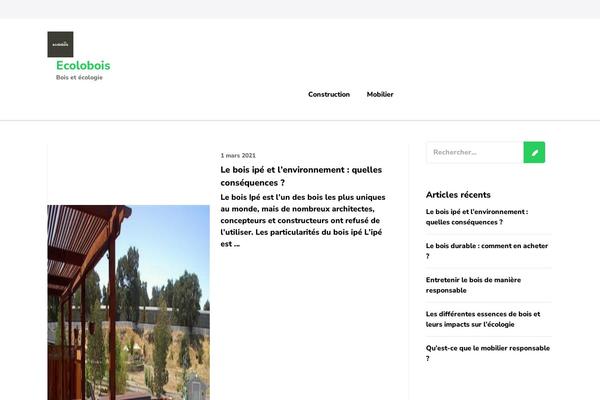 ecolobois.fr site used Jobscout