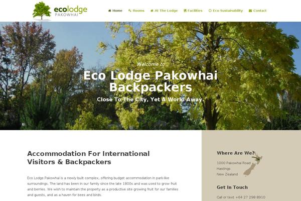 ecolodge-pakowhai.co.nz site used Ecolodge