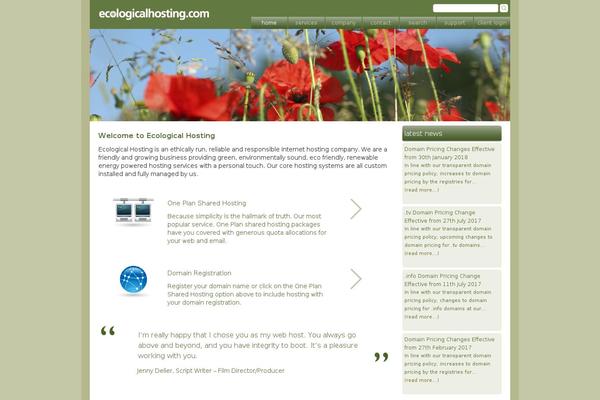 ecologicalhosting.com site used Ecohost