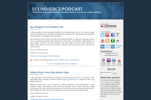 ecommercepodcast.com site used Podcast