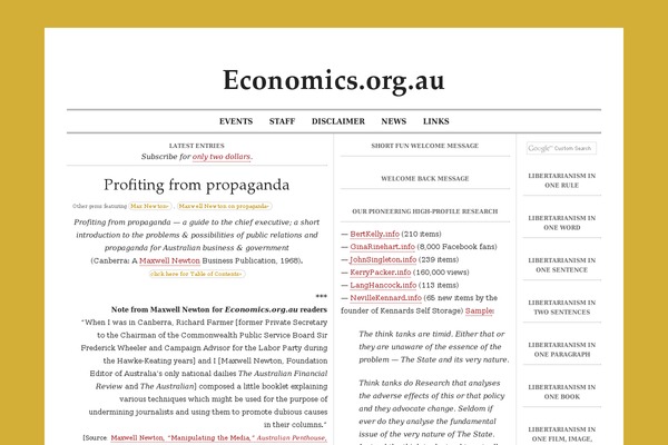 economics.org.au site used Pimlico