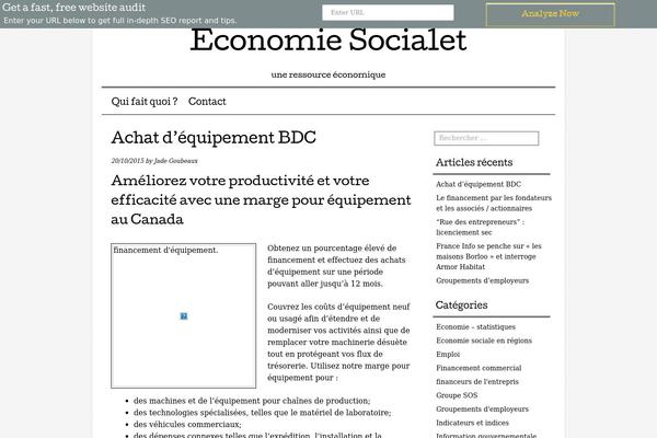 economiesociale.net site used Mon Cahier