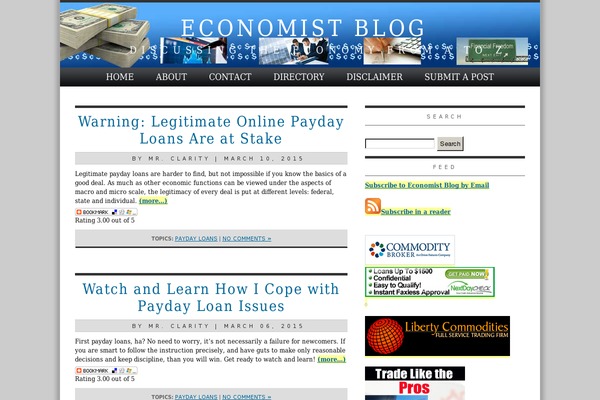economistblog.com site used Social-blog