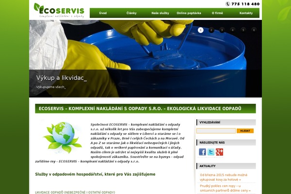 ecoservis.eu site used Ecoservis