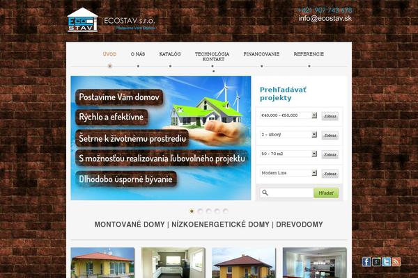 ecostav.sk site used Homebuildertheme