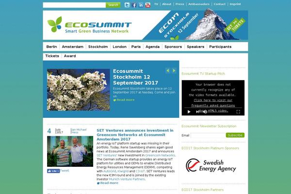 ecosummit.net site used Ecosummit