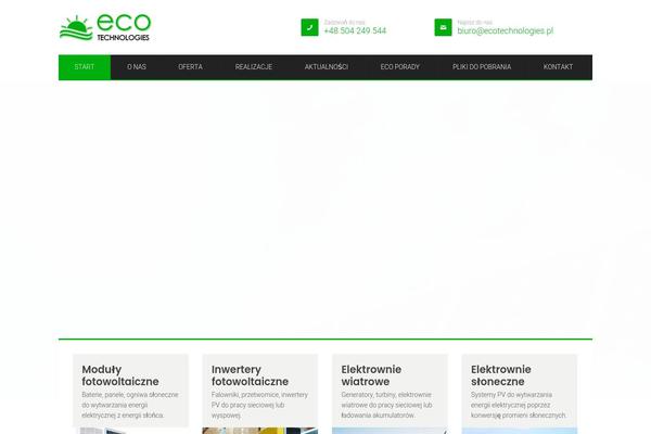 ecotechnologies.pl site used Ecotheme