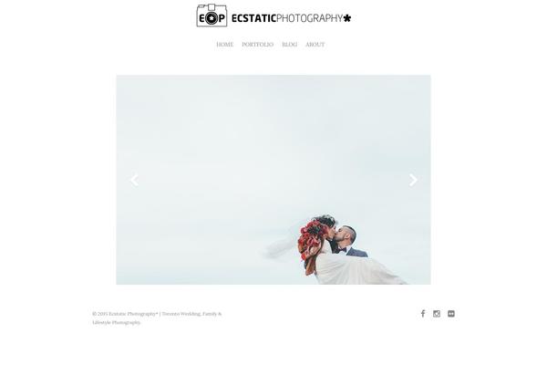 ecstaticphotography.ca site used Salient