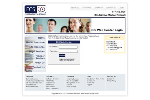 ecswebcenter.com site used Ecs