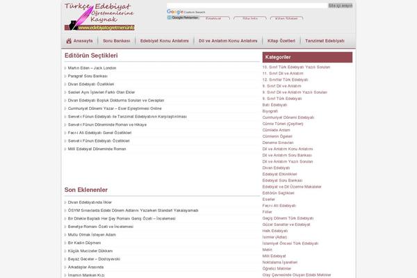 edebiyatogretmeni.info site used Edebiyattema