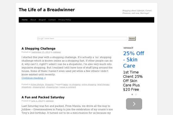 WordPress website example screenshot