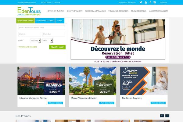 Travelo theme site design template sample