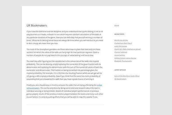 Twenty Twelve theme site design template sample
