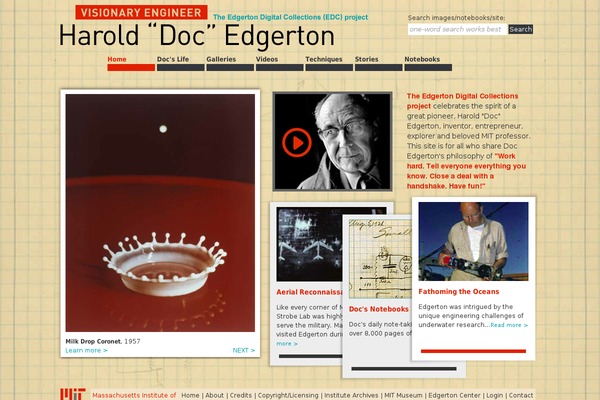 edgerton-digital-collections.org site used Edgerton
