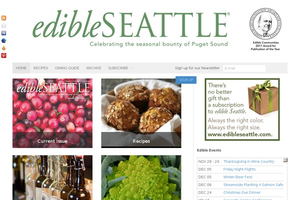 edibleseattle.com site used Edible