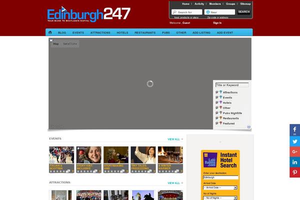 edinburgh247.com site used Geo Theme Child