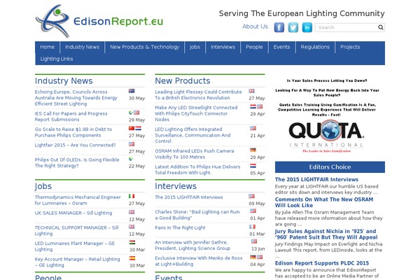 edisonreport.eu site used Edison