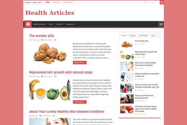 Sahifa theme site design template sample