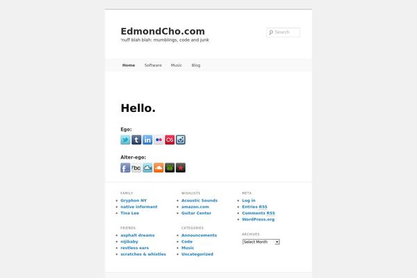 Twenty Eleven theme site design template sample