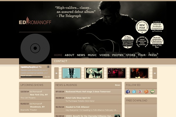 Soundcheck theme site design template sample