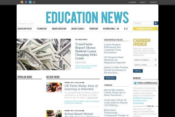 educationnews.org site used Oedb-theme