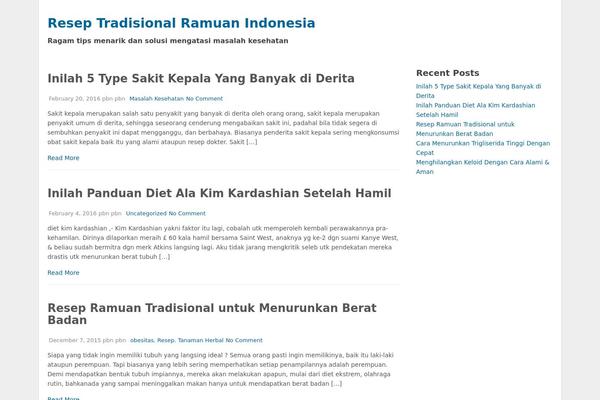 WordPress website example screenshot