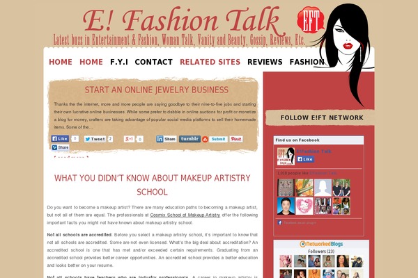 efashiontalk.com site used Headway-20131
